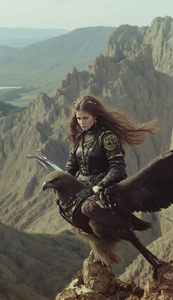 A lone rider keeps watch from the ramparts, eyes trained like an assassin, dark cloak billowing subtly around an hourglass frame in the autumn breeze. She is a banished sorceress - once a guardian of the valley reduced by twisted fate to roaming exile. Though strength and wisdom show through her voluptuous curves and alluring silhouette, the villagers shunned her magics. She roams the forest edges, both longing for and raging against the land that was her home.

Her hair and eyes flash dark as a raven's wing beneath the rising moons. Roughened hands grip the reins taut over her mount's rippling flanks. Muscles flex beneath silk and hard-worn leather molded to her body like a second skin. She moves with subtle power - dangerous, mysterious...reminiscent of oldearth goddesses both nurturing the land and wielding unleashed fury against the mortals who scorned her sacred trust. Her full lips purse broodingly as she surveys the symphonic valley now forbidden from her magical protection.
