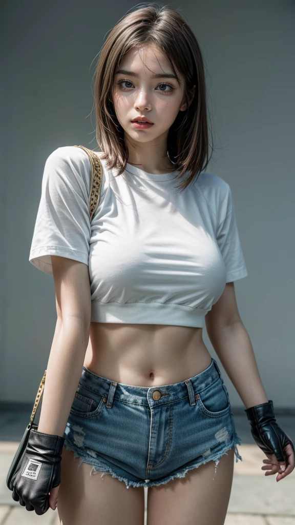 one girl, (a beauty girl, delicate girl:1.3), (20 years old, gal:1.3),
break, (underboob, side boob, Torn and damaged white t-shirt:1.5), break, (Full Body Shot), (sitting), (Spread legs),
very fine resolution, (symmetrical eyes:1.3),
break, (Street view:1.2),
break, big breasts, brown eyes, parted bangs, brown hair, girl,
break, (Eye and face details:1.0),
break, (masterpiece, highest quality, super detailed, detailed face, 8K)