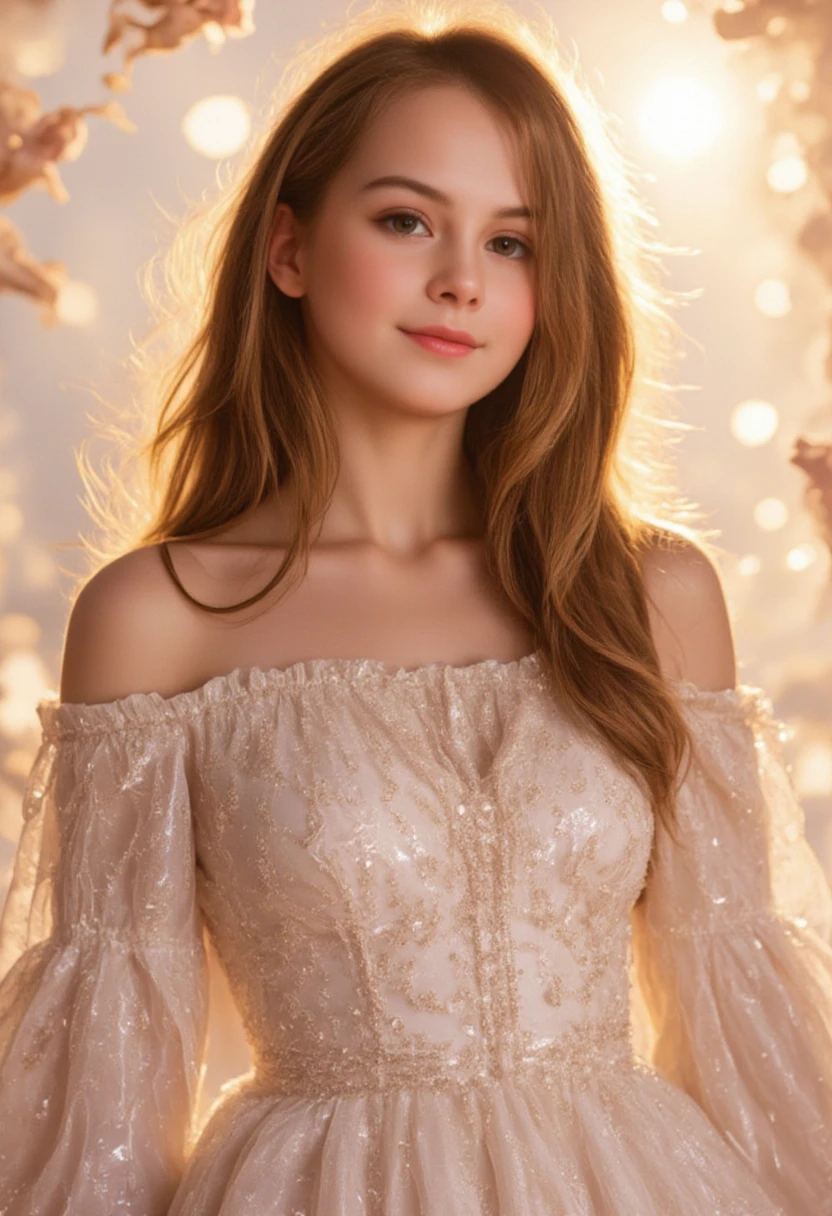 A beautiful young woman with sharp focus, photographic, wearing a fur coat on a cliff, with smoky eye makeup, detailed eyes and lips, cinematic lighting, shallow depth of field, bokeh, 4K, HDR, by James C. Christensen|Jeremy Lipking.