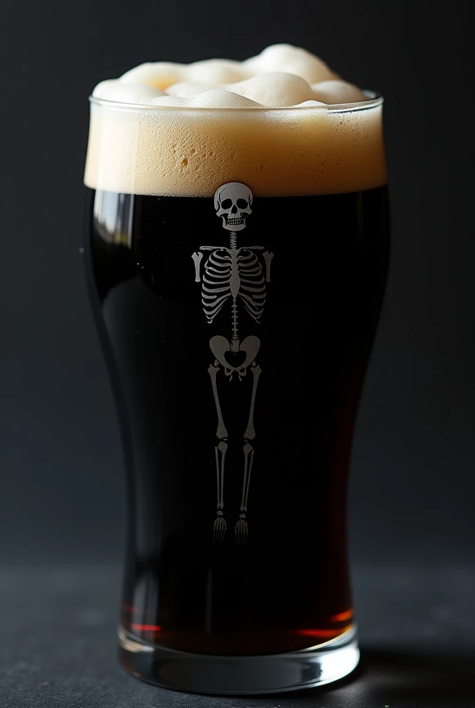 Realistic image of alcohol drink warning in glass and black metal bottle with skull display written warning "ALKOHOL MERUSAK KESEHATAN ANDAUR" human photo very clear and fine detail