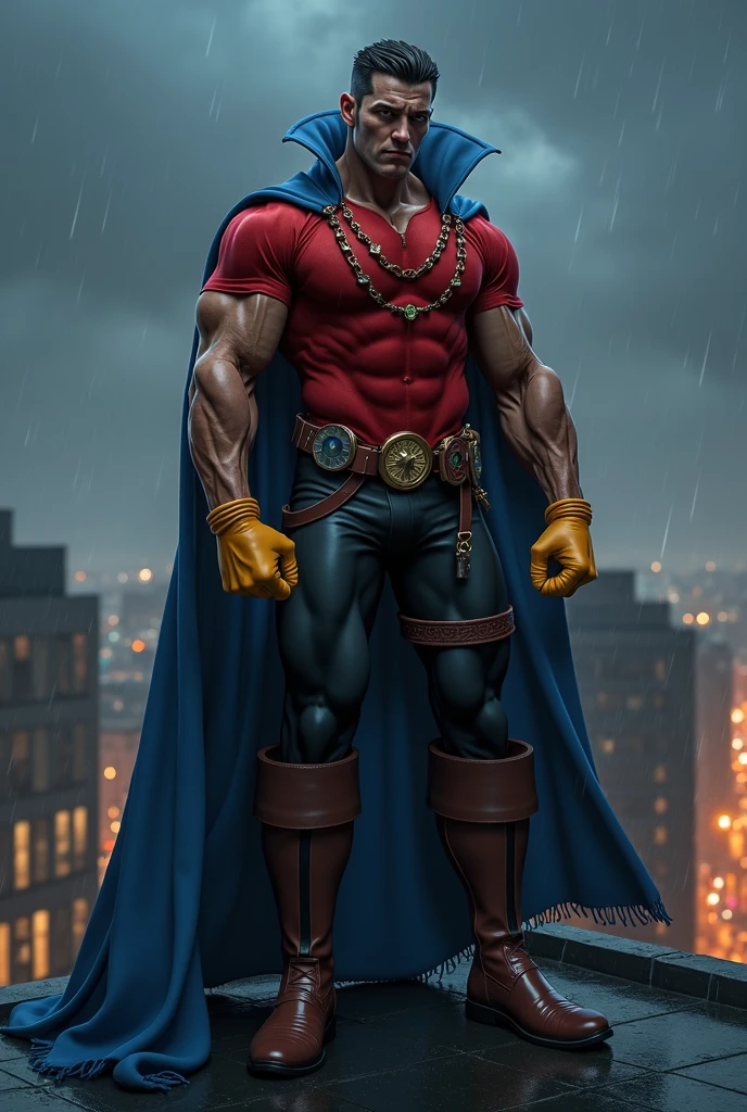 Chapulín Colorado almost realistic in his version as a heroic bodyguard. His red and yellow suit remains his trademark., but now he wears a fancy suit on his head His antennas , and his heart carrying his great maso maso as much as possible the face of the grasshopper with which he will defend the noble and brave world remains his greatest weapon. 🦸♂️🔴💛 Una imagen de la mejor calidad donde sea el héroe increíble el chapulín colorado ultra detallada