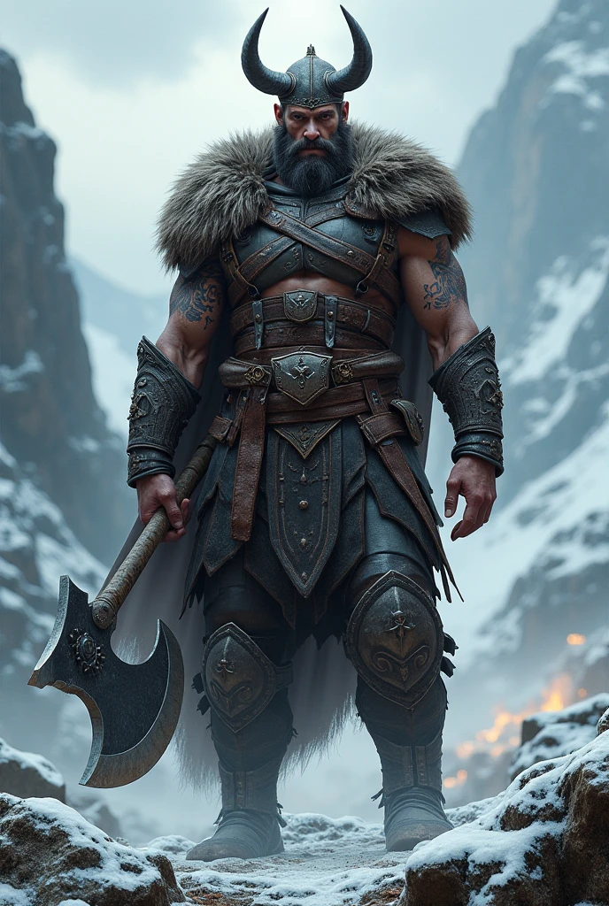 Berserker vinking walking