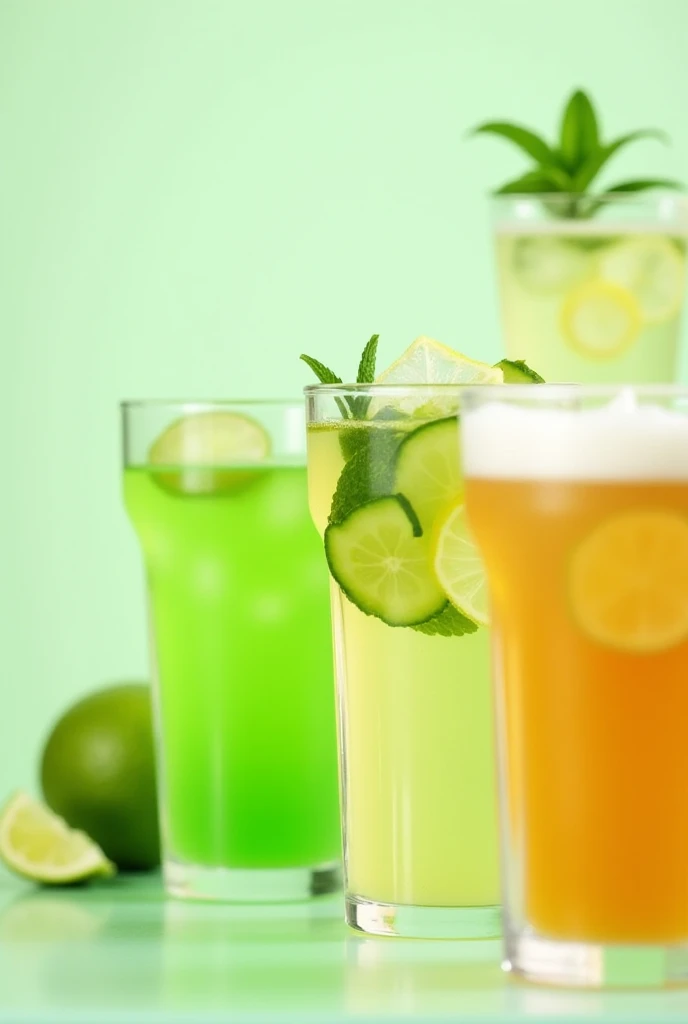 Masterpiece, best quality, (very detailed CG Unity 8k wallpaper), (best quality), (best illustration), (best shadow), drinking a glass of soda on a stone, a soft drink with lemon, mint leaves and bubbles, yellow gradient to blue, very cool, colorful straws, isometric 3D, octane rendering, ray tracing, very detailed