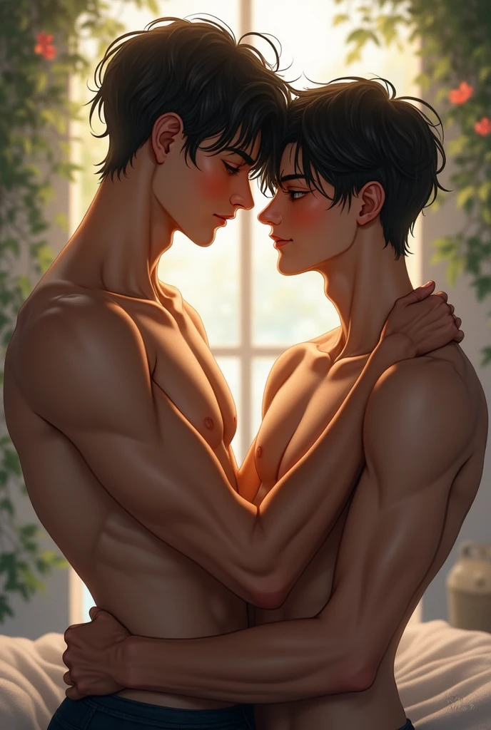 Two boys kissing without clothes Happy gays