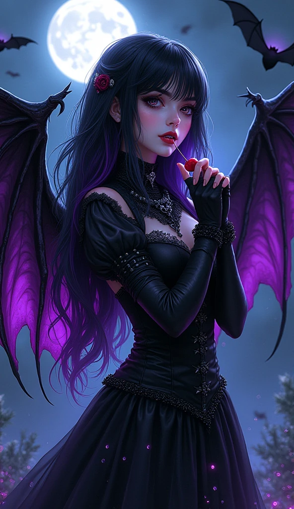 high quality, 8K Ultra HD, In the abyssal heart of enchantment, behold the ominous presence of the Dark Angel, crafted with audacious otherworldly finesse, Standing amidst the haunting shadows of a infernal castle, she is accompanied by a resplendent black creature, a mythical sentinel born from the very essence of nightmares, Its coat absorbs the eerie brilliance of spectral moonlight, embodying the darkness with an ethereal grace, With eyes reflecting the torment of epochs, the celestial herald proudly stands by the Dark Angel's side, forging a haunting duo in the infernal tapestry,　heir presence unfolds like a macabre symphony of ethereal radiance, the Dark Angel soaring with the bold grace of infernal majesty, by yukisakura, high detailed,
