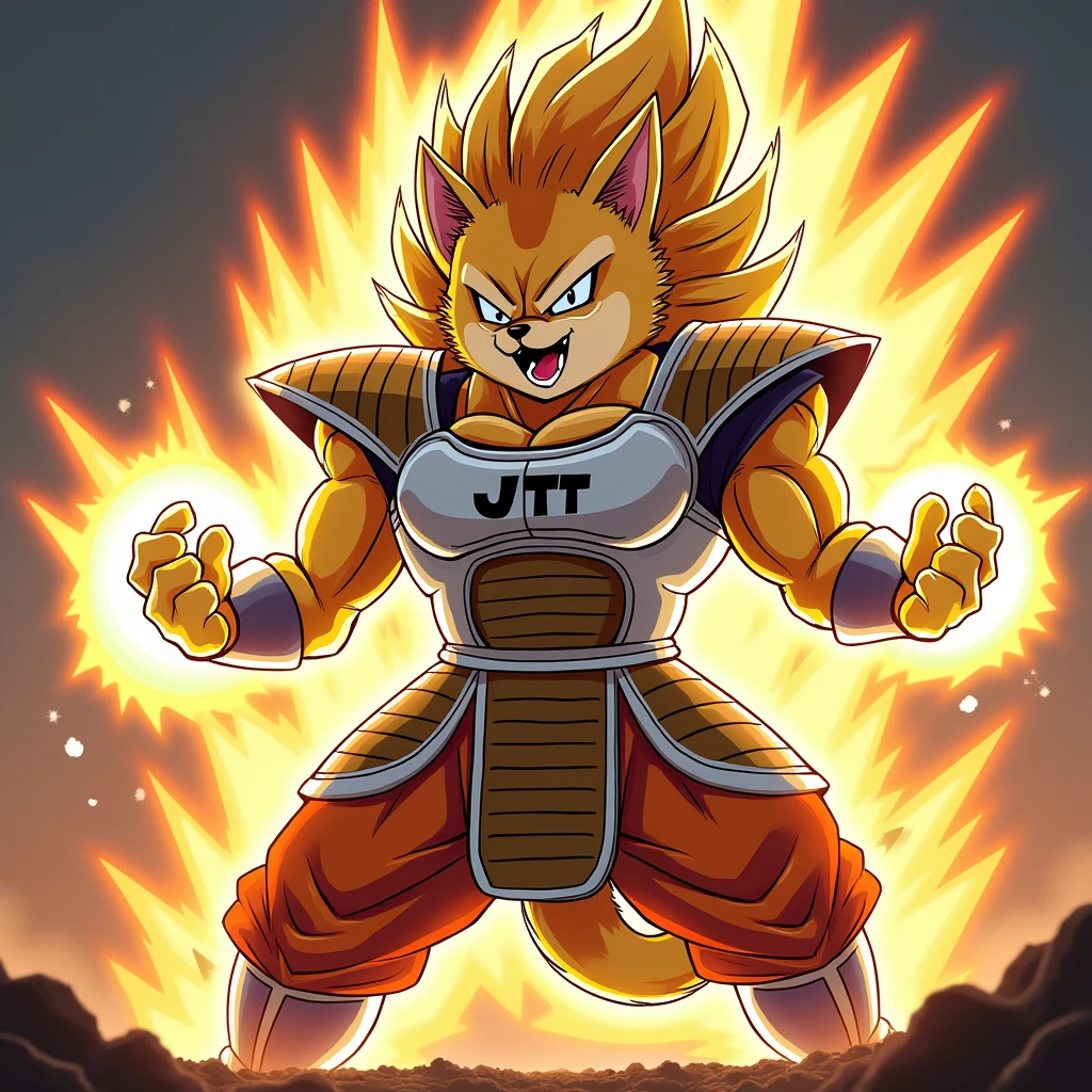 A super sayan cat