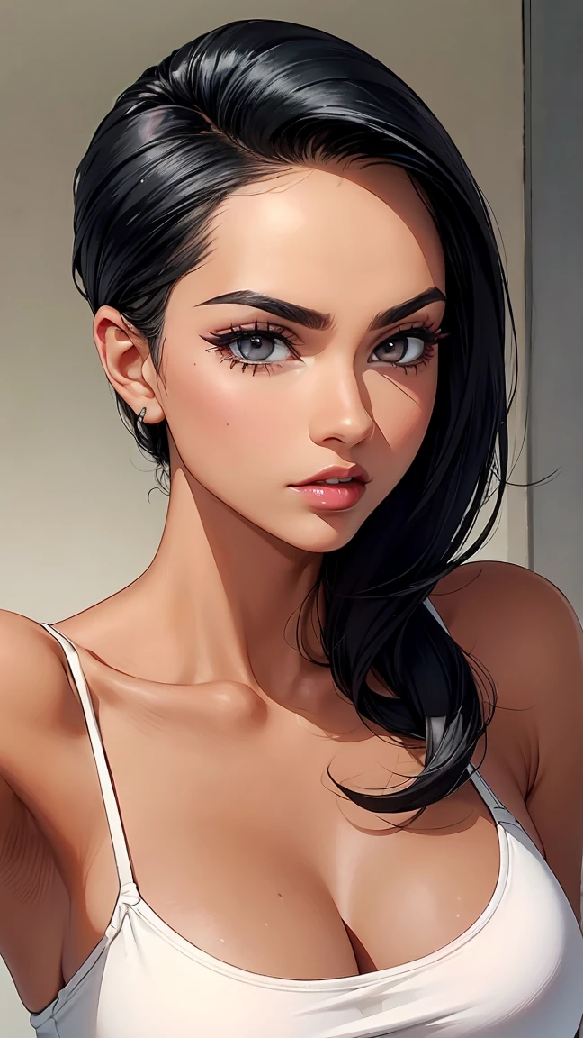 (masterpiece, top quality, best quality, official art, beautiful and aesthetic:1.2), (1girl:1.3), extreme detailed,(fractal art:1.3),colorful,highest detailed, (very dark skin), (golden lips, black eyes), (light painting :1.3), (auto-destructive art :1.3)