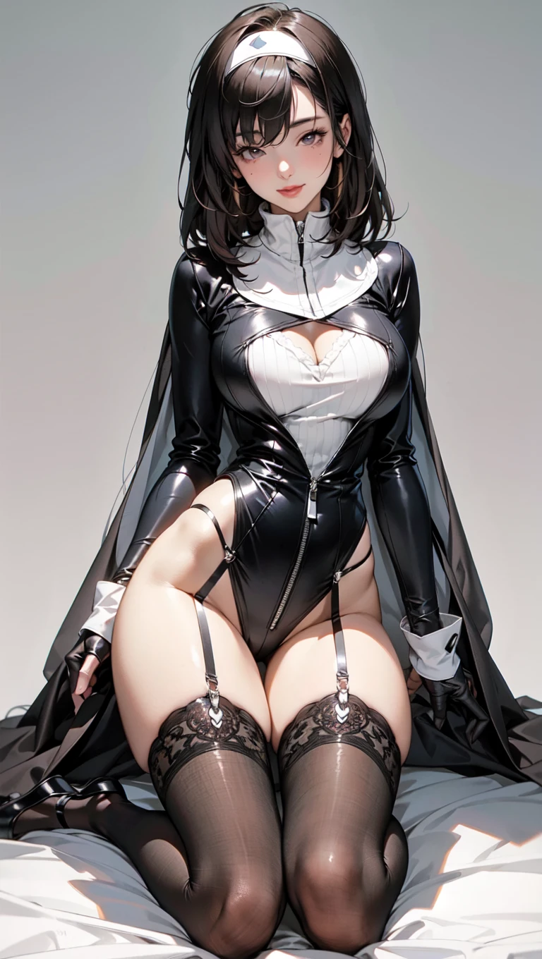 (Best quality, one person, ((masterpiece)), 8k, raw, ((a young beautyful big tits ((detailed face)), (there is a dark cyber city in the background), (good anatomy), her clothes are very torn in several places, detailed eyes, detailed face, (((black white latex with Garter Belts Sexy ))), (((goodatomy))), (big tits), (PUSH UP ((WEARING A white VEbatman spiderman cyborg mask))), (tits on focus), ((full body)), (ring high heels)), ((venom outfit)), (((venom))), white and black spiderman venom, venom absortion, batman, (diablo) , (((horror style background))), (((blood flows on the ground))), wearing a white hood, it is photographed from below, (((she has a big venom face))), ((she looks up)), ((her costume are very torn in several places)), platform high heels, sitting, crossed legs, full body, hot long legs, carbon corset, (cyborg)