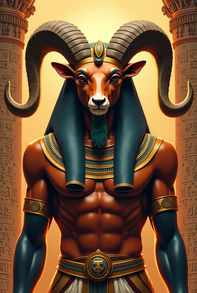 You can generate an image of the Egyptian mythological god Amun in pencil.