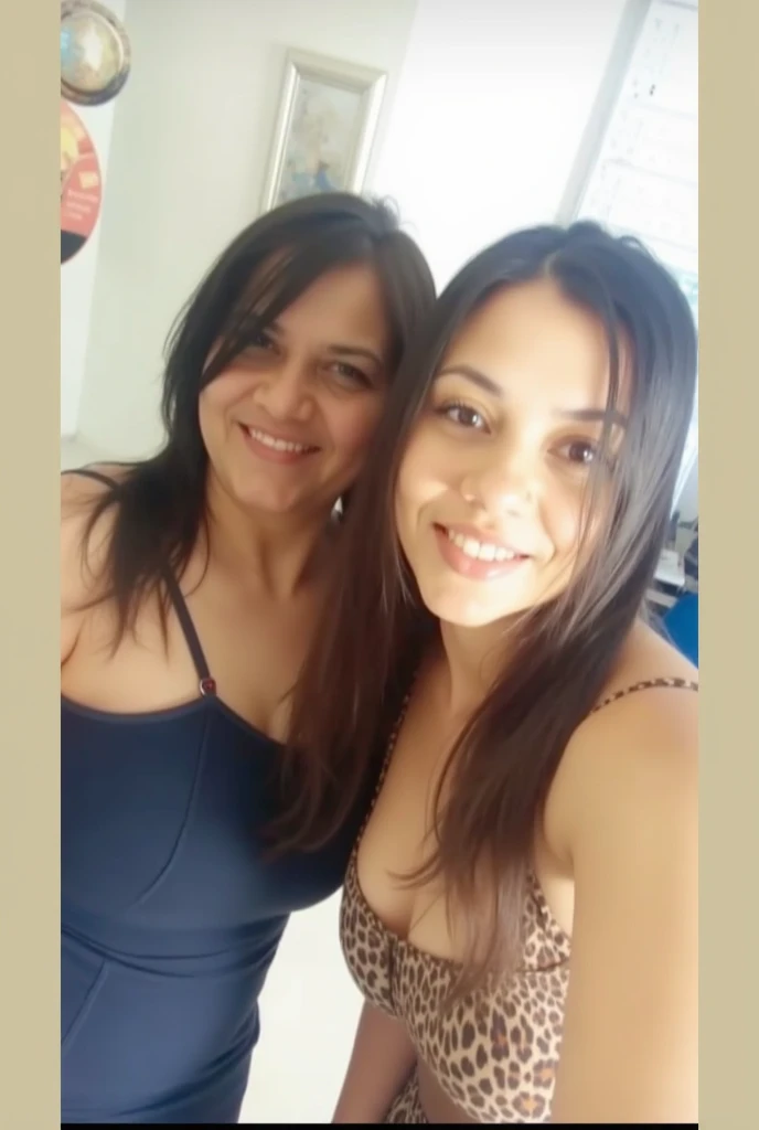 It's two women sitting at a table with drinks and a cell phone, 3 5 year brazilian mother, modelagem para dulce e gabanna, Mulheres cubanas em Havana, Usando tatuagens shipibo, posing together in bra, Mulher de 30 anos de Cuba, mulher deslumbrante, duas mulheres, mulher segurando outra mulher, Mulheres de 40 anos, 3 0 anos mulher