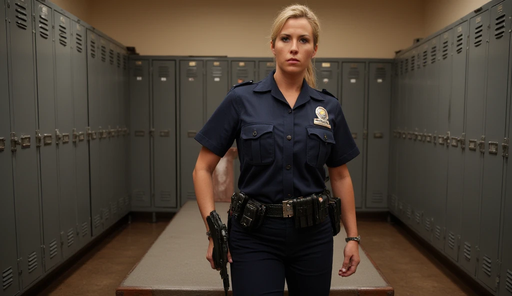 police officer ChloeB, <lora:ChloeB2_4576:1>, promotional poster