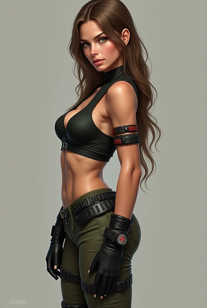 Kristin Kreuk with green eyes as Lara Croft, (texture de la peau:1.1), (high detail face:1.1), highly detailed body, Detailed Eyes, highly detailed clothes, (tmasterpiece), (Realistic), ultra high def, 4K, ultra high res, photo par Arny Freytag