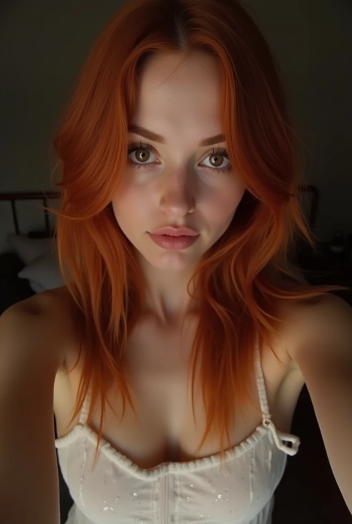 pelirrojo haired woman with long hair and a headband posing for a picture, amoranto, diosa pelirroja, with pale skin, anna nikonova aka new milkmaid, pelirrojo girl, she is pelirrojo, better known as amoranto, pelirrojo, hermoso retrato de nami, beautiful pelirrojo woman, Piel de naranja y pelo largo y ardiente., cute young pelirrojo girl, piel roja suave