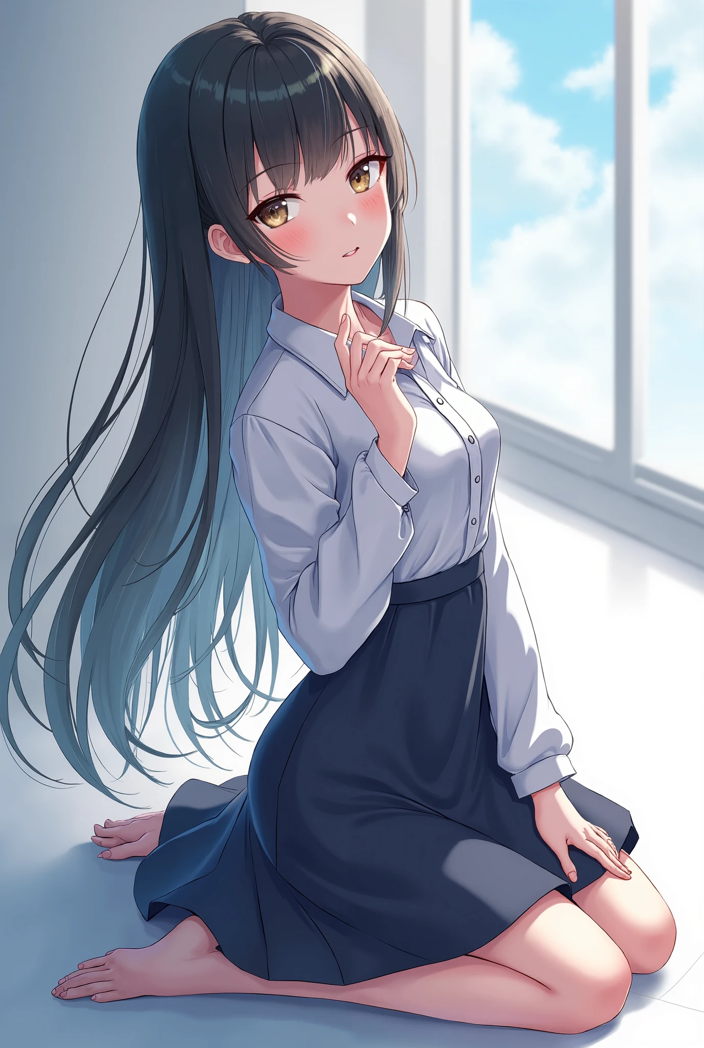 Ultra-fine illustration, perfect anatomy, highest quality, hire, great shading, beautiful skin, 1 , blush your nose, saliva, ecstasy, close your eyes, , , full body, sex, Youghal, touch the crotch, (Rubbing the crotch with your hands:1.2), town:1.2, suggestive pose,
