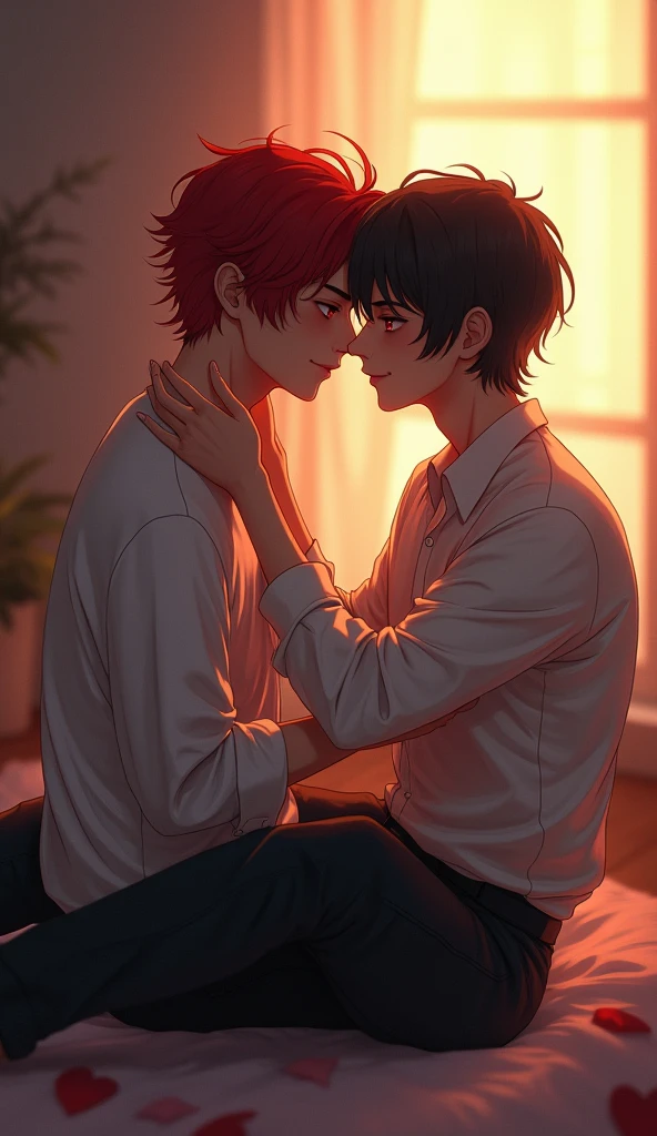 2 anime men having sex, making love
