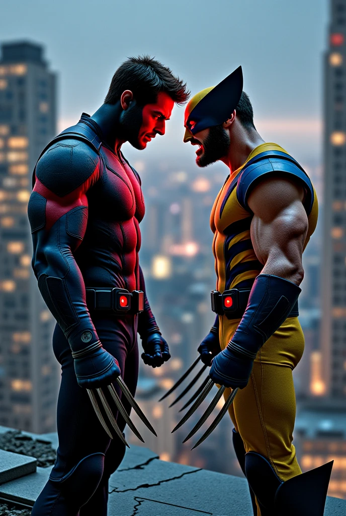 wolverine man in yellow and Deadpool  man in blue outfit, karl urban as wolverine, taron egerton as wolverine, wolverine ate, yellow x-man costume, wolverine, henry cavill as wolverine, wolverine action pose, danny devito as wolverine, logan, x - men, x-men, boris johnson as wolverine, the wolverine, x-man costume