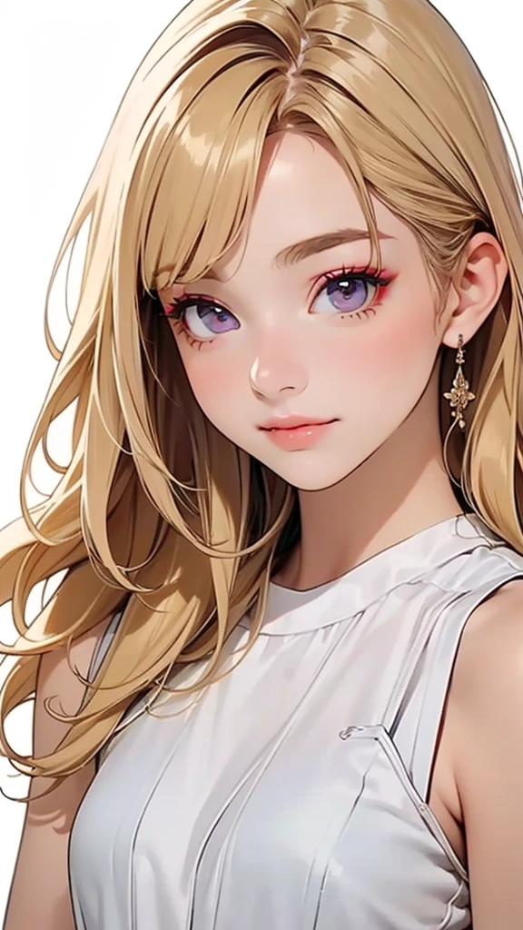 nsfw、woman, Long brownish blonde hair,、Grey Eyes,、Sharp features,、White skin、Pink Lips、Kissing Face 、(whole body:1.5)、(vagina:1.2)