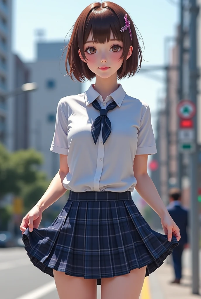 A very cute 11-year-old elementary school girl