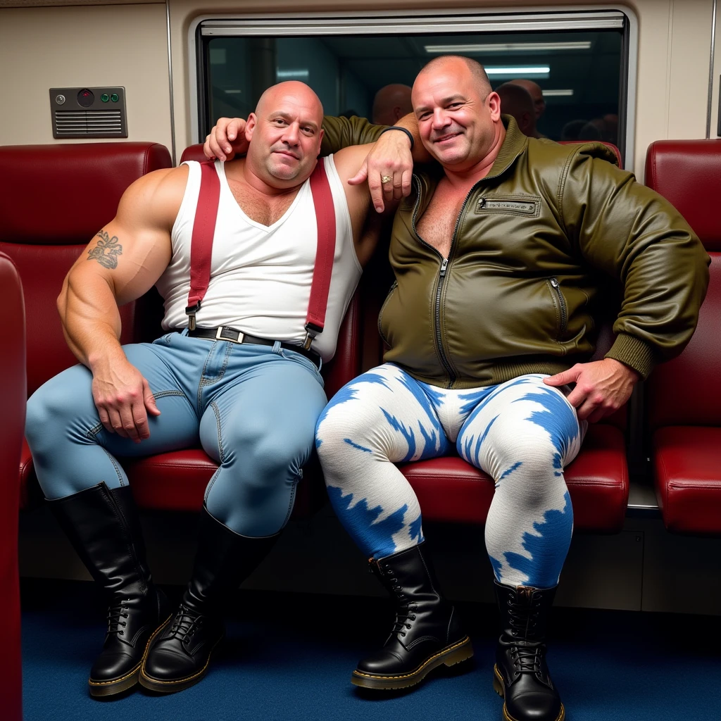 Two muscular men sat facing each other，Wear white socks，Foot to foot