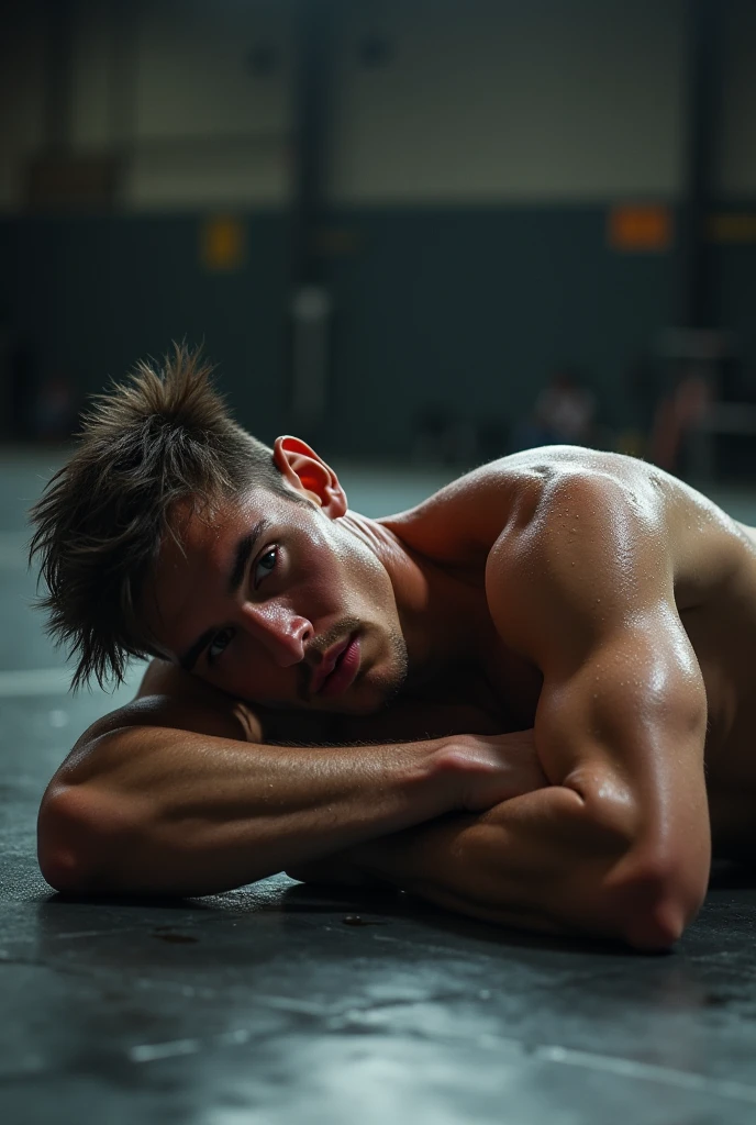 (8K, RAW photo, Highest quality),Realistic,1 man,frontage，Intricate details,Closed mouth,Extremely detailed eyes and eyelashes，Delicate headgear，Muscular male,Manly,looks away,Male focus,Solo, Exposing Dick，Exposing the pectoral muscles，Exposing abs，Full Naked, No Clothes, No shoes，full body ,Night sky,Soft lighting,Cinematic lighting,Portrait,Close-up,, Masturbating