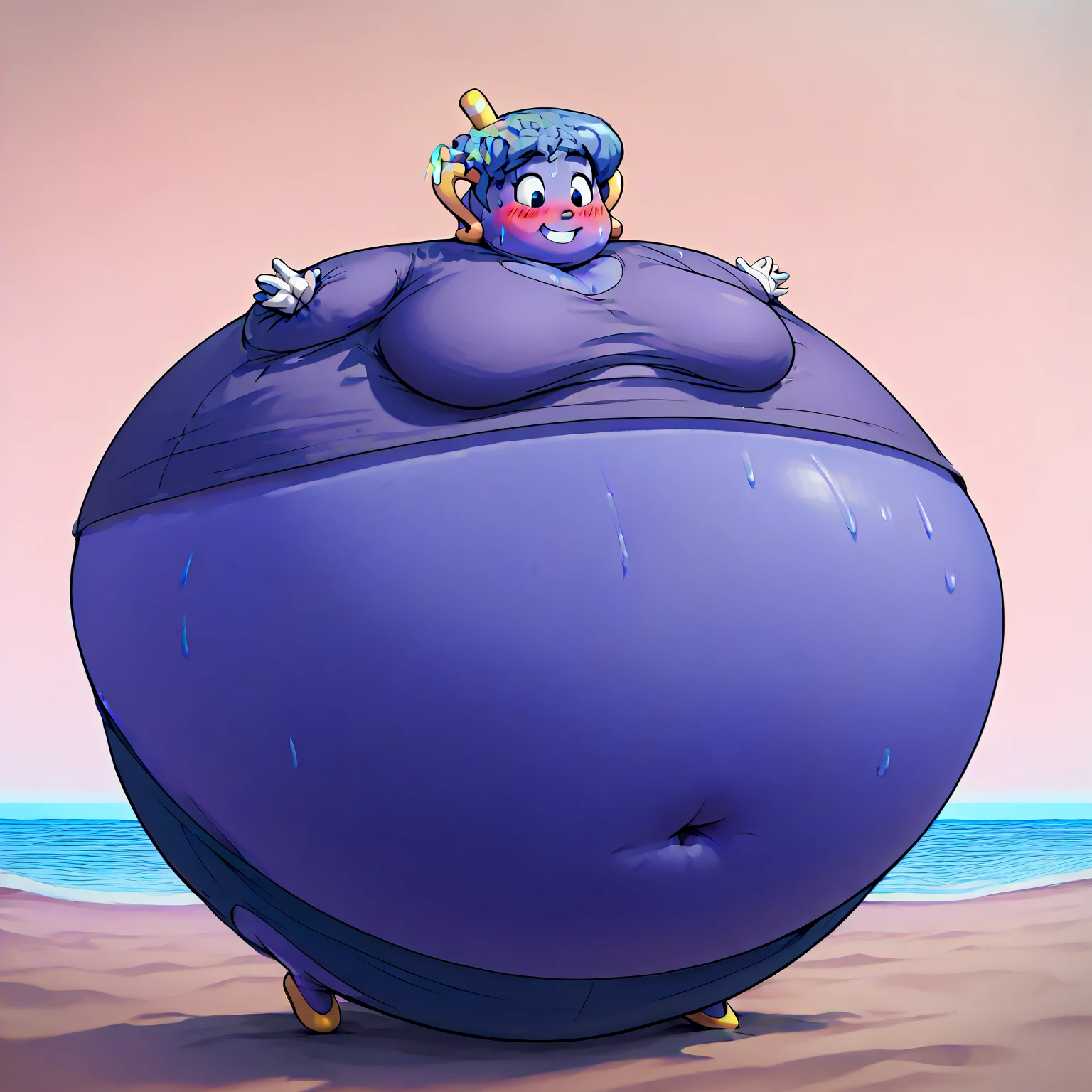 Illustration of a ((Handsome))Anime fat Femboy with a big belly , fat man, extremely face face, ((Dark skin:1.5)), (barely Mobile:1.4),(( insanely inflated hips:1.6)),((fat thig)), ((fat butt:1.6 )),( big balloon stomach:1.5), (proportionally fat arms and leg)), (( bottom heavy)) ,background ( on stage at a concert), expression ( seduce, eyelids lowered, smile)(anime boy )), (((Tan skin))),(( Red eyeulticolored hair),((long,white  hair with pink streaks )),(( hair Styled into a Bun and braided ponytail )) , ((white half jacket)) ((Skimpy white shorts)) , ((pink Crop top)),(evil aura)),((solo)) anime artstyle, anime art style, unknown artstyle, aura, accurate, 2 d anime style, , high quality anime artstyle, yandere((masterpiece, High aesthetic, high quality)),WeightObese