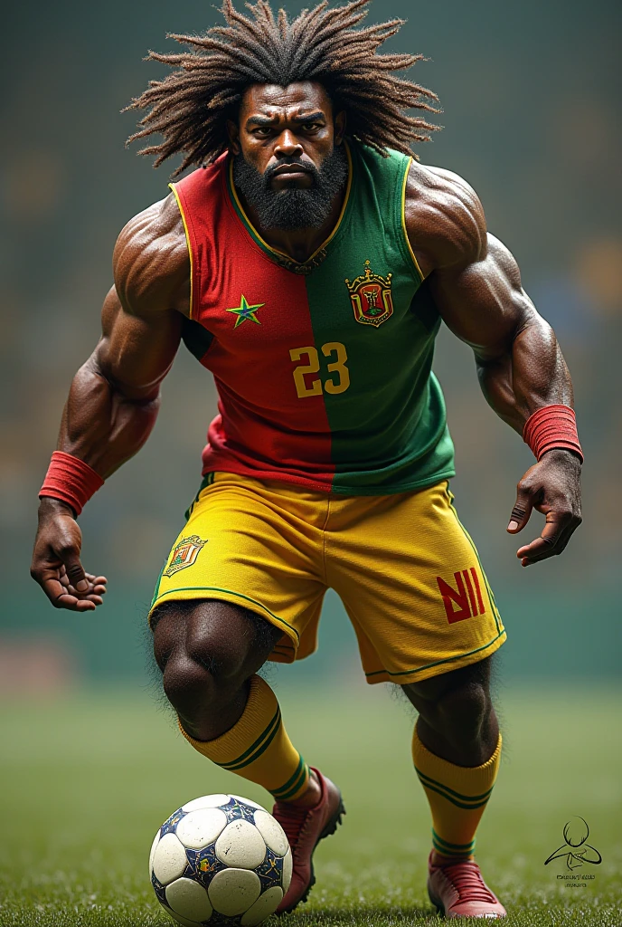 pintura de um homem jogando capoeira, Arte Brasileira, Pintura brasileira, 2 Homem, Alto, Rosto(lindo) barba, Roupa branca, cabelo ruivo(vermelho) dancing, Brasil, gingado capoeira, lutador, cansado, suor, lutador de capoeira, roda de capoeira, local amplo, vasto, local(rua), local(azul), local(insolarado) --auto --s2