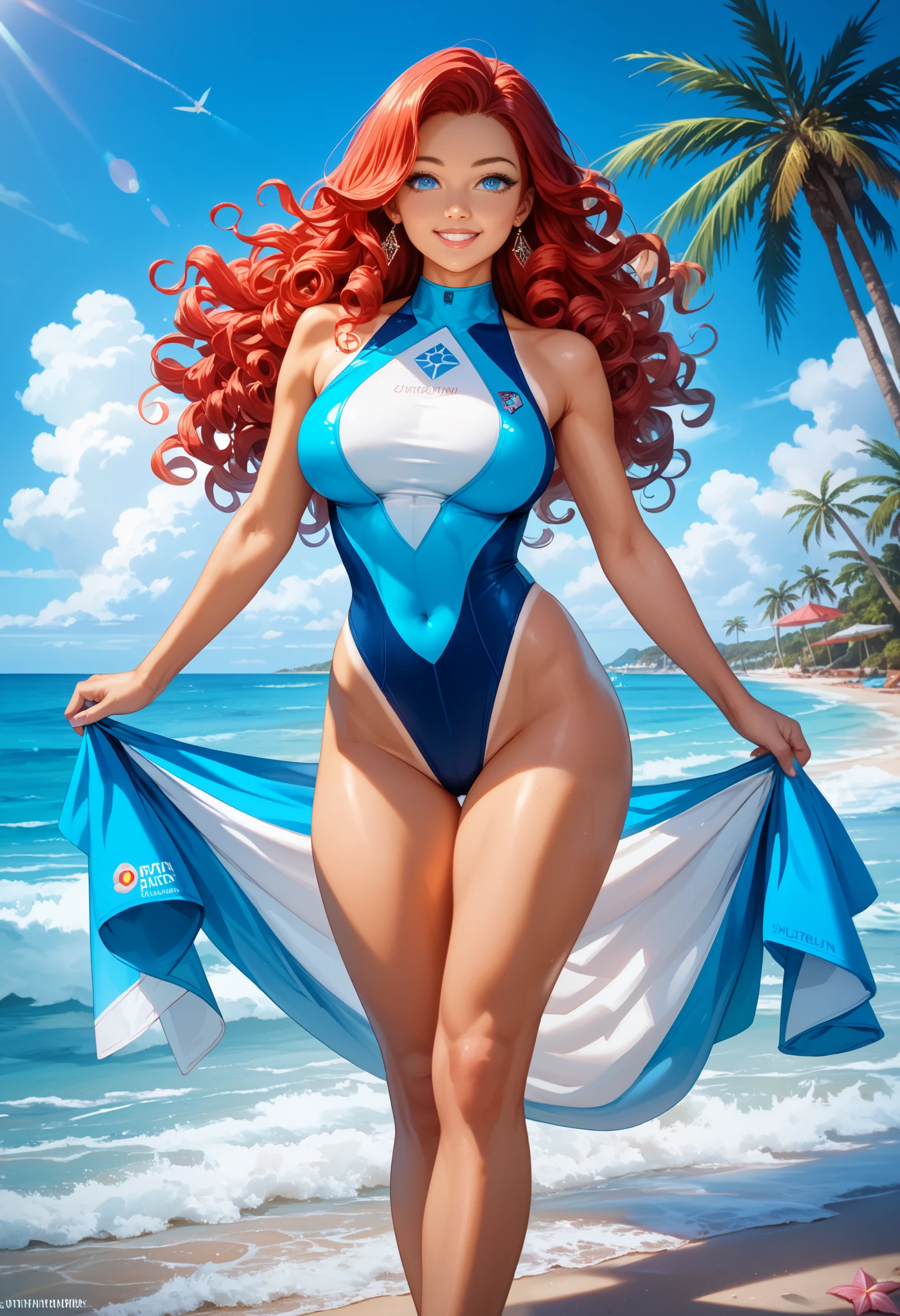 miss fortune league of legends, pool party miss fortune, May, long hair, camel toes, high resolution, super detaill, 8k, Overview