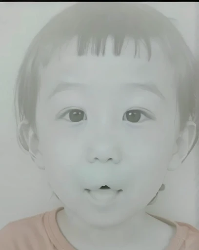 Chinese baby girl,adolable,short detailed hair,ssmile,