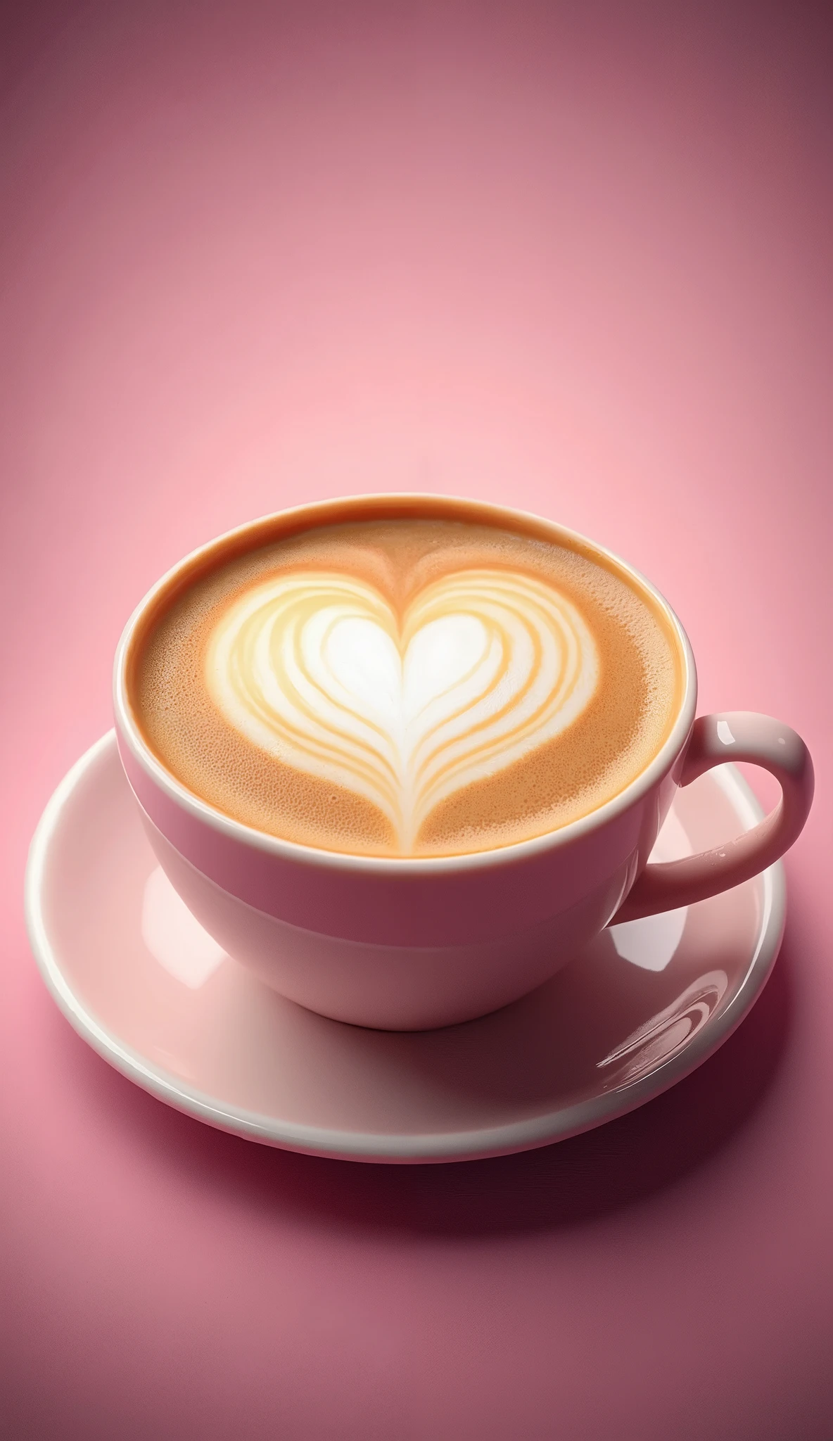 Latte art forming in the cup, heart-shaped design, Pixar style, vibrant colors, creamy textures, soft lighting high details 4k