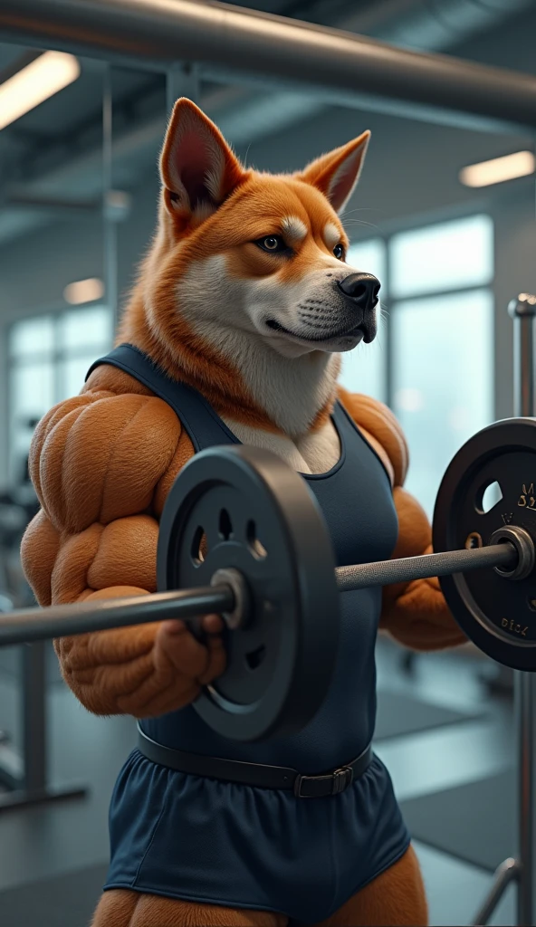 dad male corgi with small human blue eyes heavyweight lifter , dark blue track suit , no shirt no pants ,white briefs , highly detailed lineart 4k, best quality, masterpiece, vivid colors, physically-based rendering, white hands five finger, grin 

