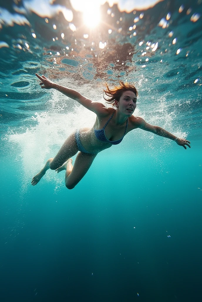 Date: 1959
Location: Vienna, Austria
Description: A swimmer dives into a crystalline Austrian lake, the sunlight catching the elegant arc of her body as she breaks the water's surface.