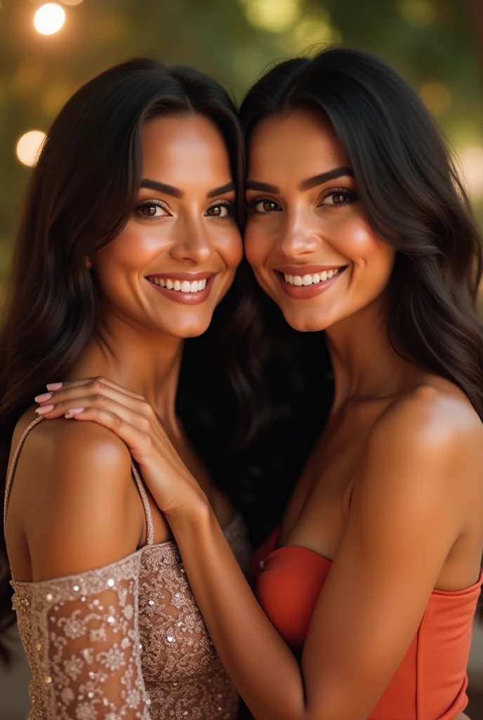 ((Best Quality, 4K, 8K, High Definition, Masterpiece: 1.2), (Ultra Detailed, Photorealistic, Portrait: 1.37), Detailed eyes and lips, beautiful face, exquisite makeup, charming and charming two mixed-race girls, bright colors, soft lighting, girls in the garden, lush leaves, flowers in full bloom, stunning Dutch scenery, laid-back atmosphere, seductive gaze, seductive pose, about to spill Breasts, visible nipples, admiring tourists, satisfied smiles, happy laughter, harmonious composition, looking for fun, seductive charm, seductive atmosphere, scenic beauty, photo realistic Rendering, artistic excellence, highlighting the feminine charm, vivid color palette, luxurious setting, vibrant energy, expressive personality, charming expression, highly detailed moist skin texture, She exudes a terrifying sexual charm that no one can resist (NSFW:1.2)