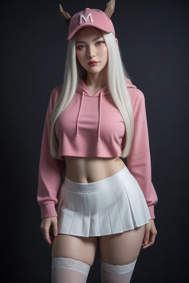 fully body. Super young girl. german. clear eyes. Rosto angelical. long white hair. medium breasts. Has a long belly button piercing. wears white tennis skirt and open jacket without bra. Wears white and pink Adidas NMD sneakers with gaiters. She is having sex on her back while a man penetrates his penis in her hairy pussy. The pussy is bleeding a lot because it lost its virginity. She makes a pained face.