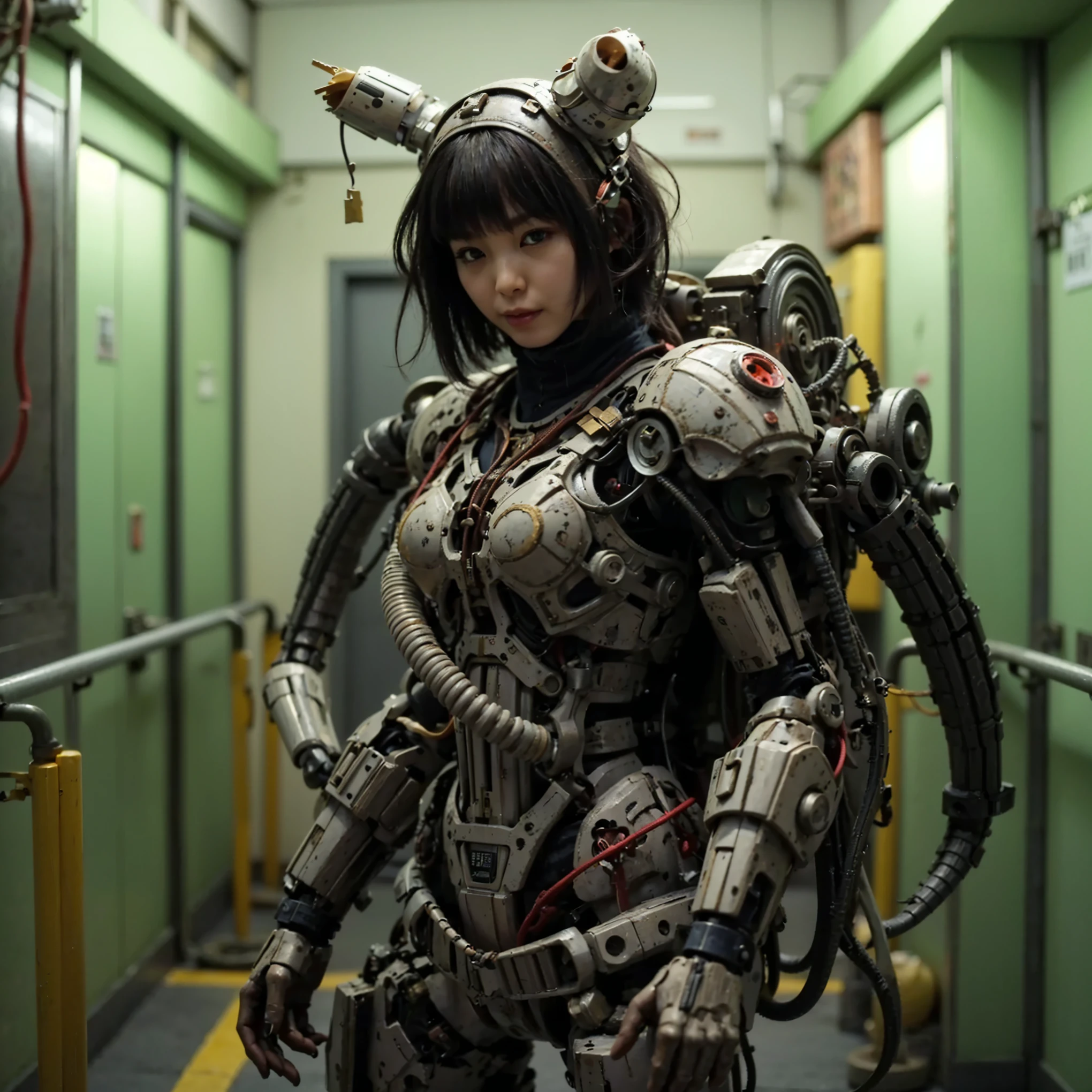 (Completely live action:1.37), (Amazingly realistic textures:1.37), (masterpiece, best quality:1.2), (8k uhd, 16k, 32k, ultra high res), amazingly realistic skin, amazingly realistic photo, superrealism, (photorealistic:1.37), (RAW photo), ultimately realistic, (ultimately realistic all details), (ultimately realistic all textures), super realistic lighting, super realistic shadow, (japanese girl:1.5), (realistic idol face), smiling, happy, super realistic face, ultimately realistic skin, ultimately realistic eyes, (mascara:1.35)ultimately realistic background, ultimately realistic detail up, (kkw-ph1:1.25), (Canon EOS R6, 85mm, 1/200s, f/5.6, ISO 1600), (tattoo), (mechanical armor:1.37), (blue eyes:1.2), (silver hair:1.3),