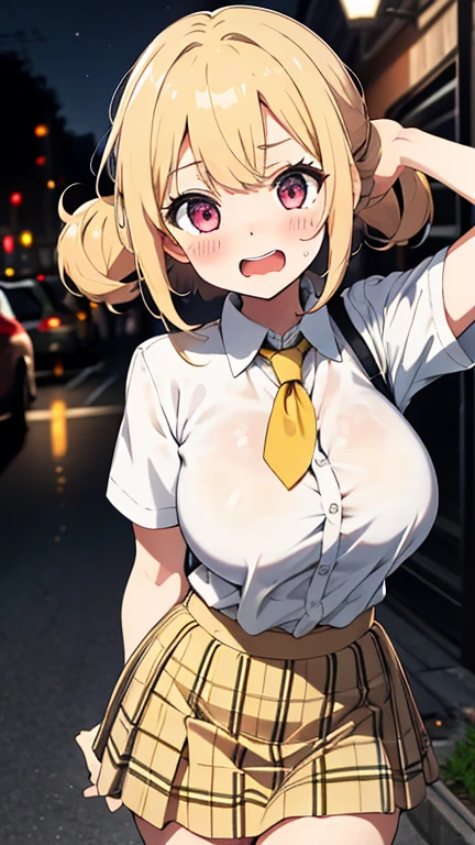 (The best quality at its best,4K,8K,High resolution),Super detailed,Beautiful Eyes,Blushed,masterpiece,The best quality at its best,Mild,繊細でセクシーなclavicle,Happiness,A faint blush,wonderful thing,Perfect pubis,mature, original character, Volumetric lighting, Best Shadow, Shallow depth of field, 驚くほど美しいGirlのポートレート, , Delicate, beautiful and attractive face with captivating yellow eyes, Dirty paint face, Sharp eyebrows, Open your mouth, Bare your fangs,  Layered long twin-tail blonde hair, Blush Eyeshadow, Thick eyelashes, Applejack Hat, Oversized Pop Jacket, Mini Underbust T-Shirt, Open belly button, Slim waist,  ((masterpiece, Highest quality)),睨みつけるGirl、Sharp Eyes、A picture where you can see the back、(((NSFW)))Banzai pose、Hands tied above head、Prisoner、Wipe away tears、Frightened expression、レイプされるGirl、襲われるGirl、Girlはおさえつけられて身動きができない、拘束中のGirl、Ahegao、ruins、Her head is being held down while she gives a blowjob、Open your mouth wide、Hanging by chains (masterpiece, Highest quality)),Girl、睨みつけるGirl、抵抗するGirl、clavicle, Completely naked、Lock the first round、Highest quality、(((NSFW)))、Mouth wide open、Drooling、パイズリGirl、The act of licking、action、Picture looking down from above、Kneel、Having her breasts massaged
