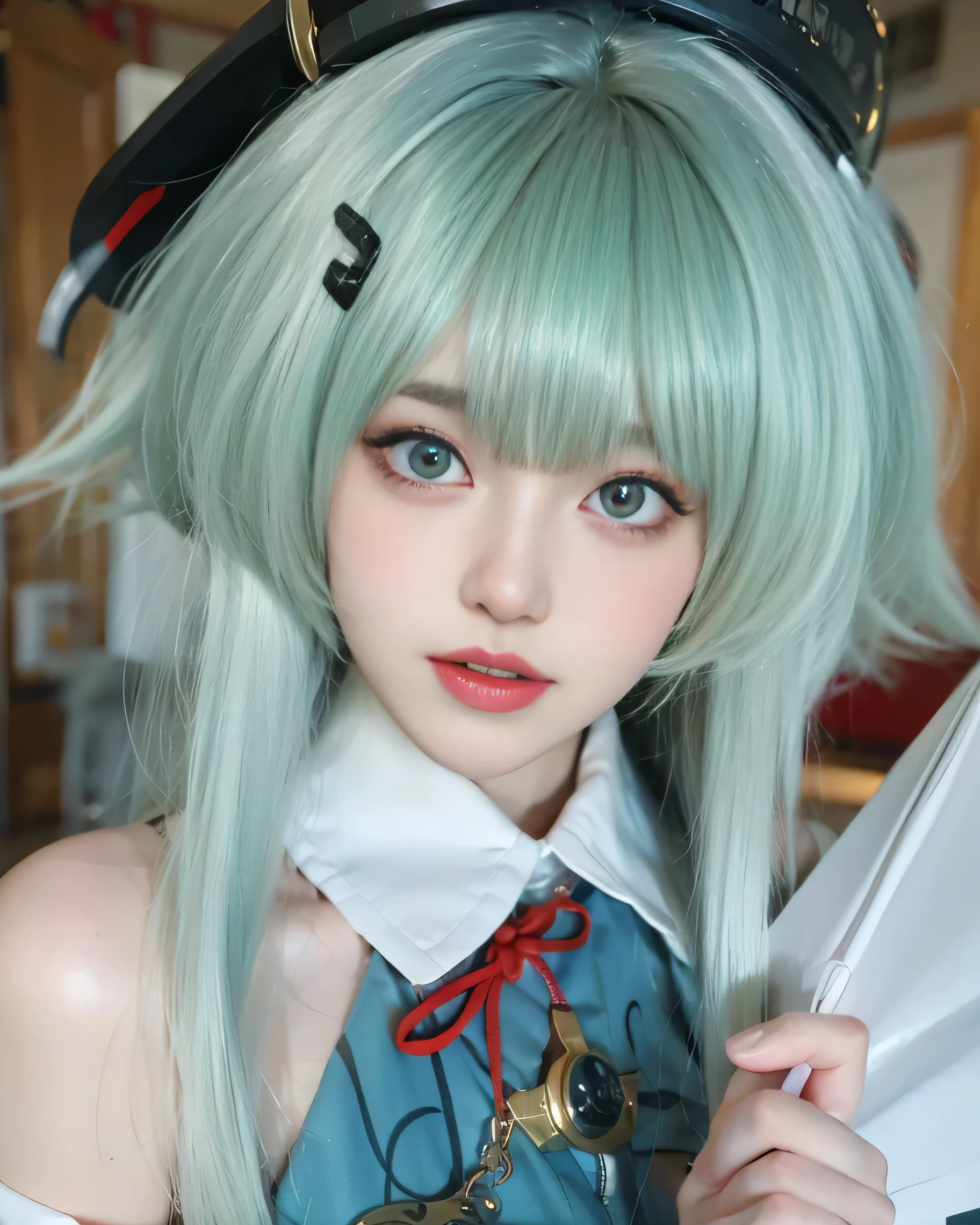 (best quality), (masterpiece), (Ultra-high resolution), (Clear face), (Reality: 1.4), (perfect lighting),(photorealistic:1.30), anime wallpaper, Guviz style artwork , fantasy cover up to magic , by Yang J, Guviz, beautiful artwork illustration, beautiful digital artwork, beautiful digital illustration, Li Song, beautiful anime portrait, art style at Beauvot,illustration, ethereal and beautiful, highly detailed, CG, unity, 8k wallpaper, Amazing, fine detail, official art, highly detailed CG unity 8k wallpaper,absurd, extremely absurd, large file size, highly detailed , high resolution, very detailed,beautiful girl with details, very detailed eyes and face, beautiful detailed eyes,light on the face,cinematic lighting, 1girl, solo, looking at viewer, Lips wear thick red lipstick,