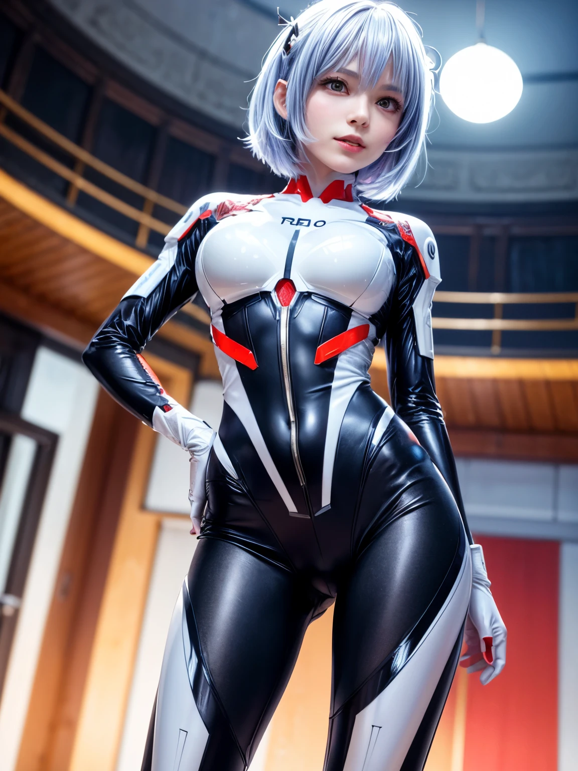 Highest image quality，Outstanding details，Ultra-high resolution，one-girl，Female Counter-Strike，Mecha pie，Robust body，Sexy and robust，Detailed abs，Detailed muscle lines，dynamicposes，the night，Future city street view background，neonlight，sense of science and technology，future-tech，Very detailed cyberpunk style，cyber punk perssonage，Highly detailed Counter-Strike uniforms，Highly detailed helmet，Police badge，Highly detailed guns，Highly detailed police equipment，frontage，Full body photo，Look from the bottom up，look from down, looki at viewer