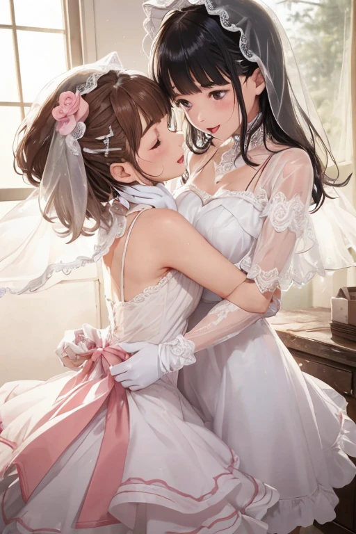 ((Highest quality)), ((masterpiece)), (detailed), (Perfect Face)、The woman is Reika Aoki, a Chinese woman with semi-long hair.、The woman is getting married to a Chinese man in China.