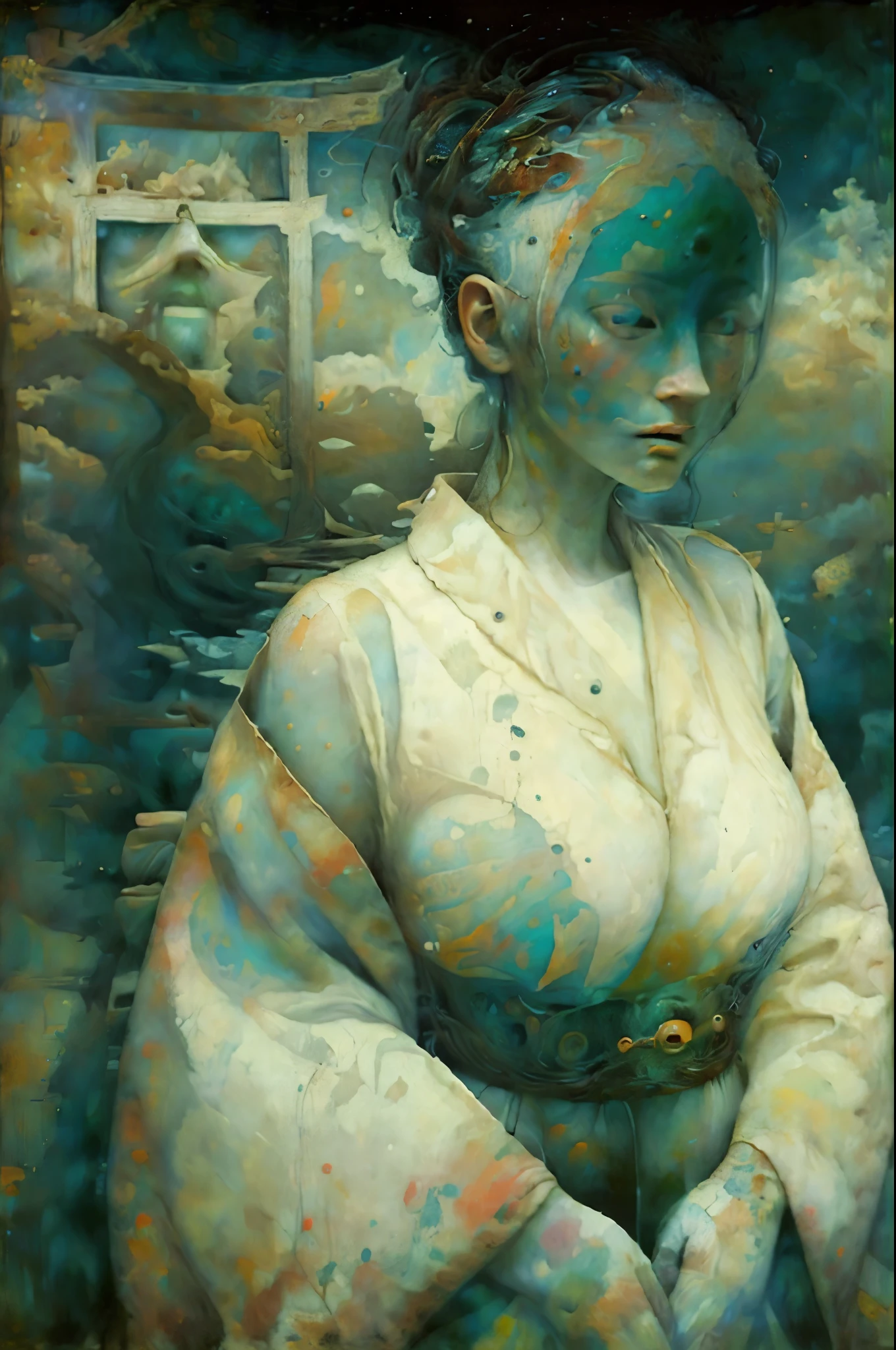 masterpiece, best quality, extremely detailed, hyperrealistic, painting, surrealism art