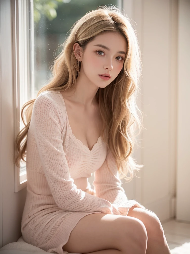 best quality,masterpiece,ultra high resolution,(Realism:1.4),RAW photos,1 girl,long white hair,Face highlights,pure,Full of girly feeling,Flushing,18 years old,18 years old微笑女同学,pure,Innocent,(best quality,8K,masterpiece:1.3),Oval face,big eyes,long eyelashes,Beautifully(Realistic style),Star-like eyes,ultimate face,Realistic light and shadow,Clear facial features, fair and silky skin,White skin, High detail skin, Realistic skin details, Visible pores,(Super details),(Perfect body:1.1),long white hair,(dynamic poses),((dynamic background((Volumetric light:1.3)),Big breasts,Deep V,Long red dress,random,chic,ideal girlfriend,Ocean,stand up,long legs,Shunguang,Ocean滩,深蓝色的Ocean水