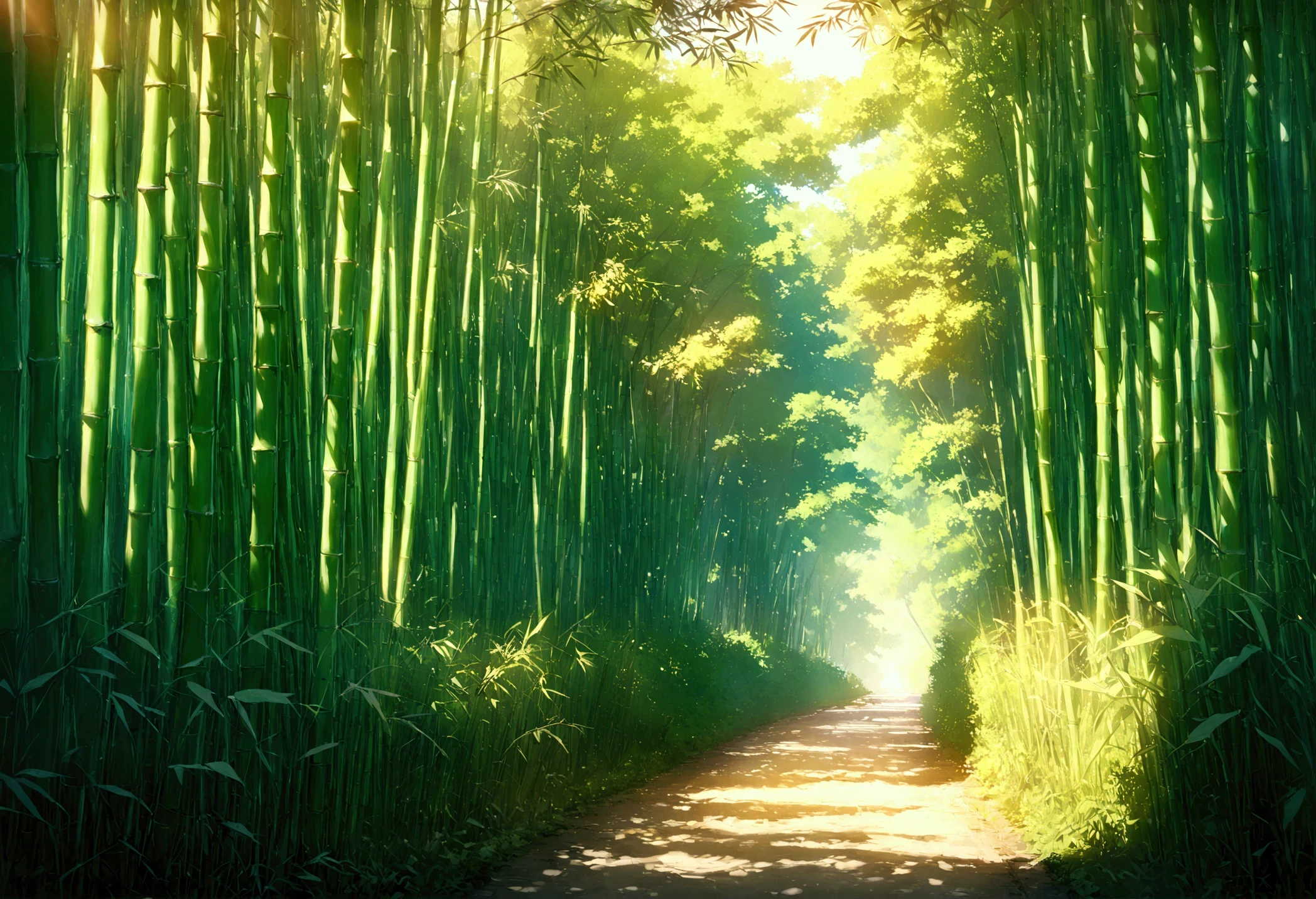 bamboo grove, (backlit photo:1.0), (high quality, ultra detailed, best quality, masterpiece, 4k, bokef effects, taken by750:1.0)