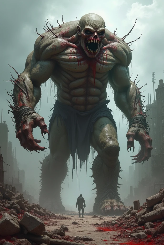gorgeou， hight quality， 4K， high-definition， exquisite detailing， Thick coating， extremely lifelike，illusory 5，ogre，Composed of countless corpses，Huge body，The whole body is full of corpses， Densely packed body composition，Lots of corpses，Dark style，Spoilage，Mountains made up of limbs
