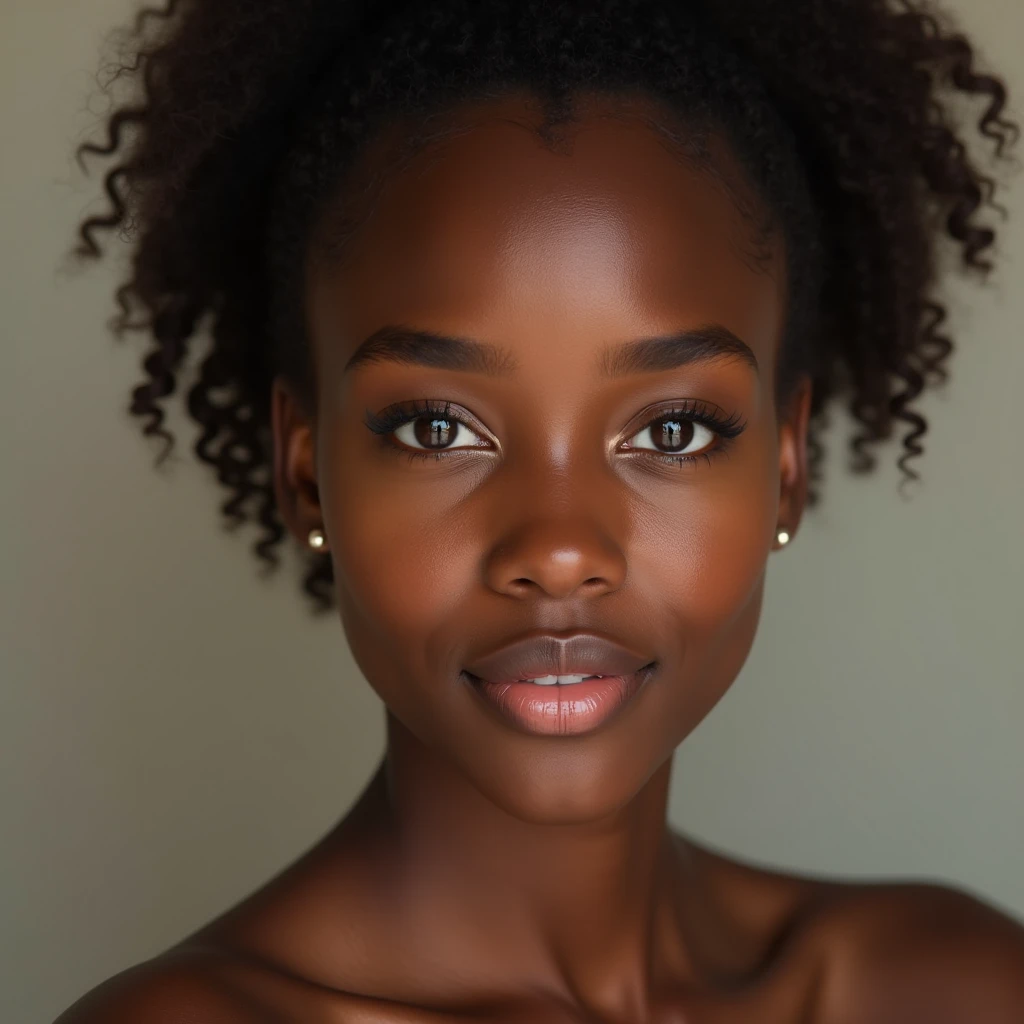 A dark-skinned girl 