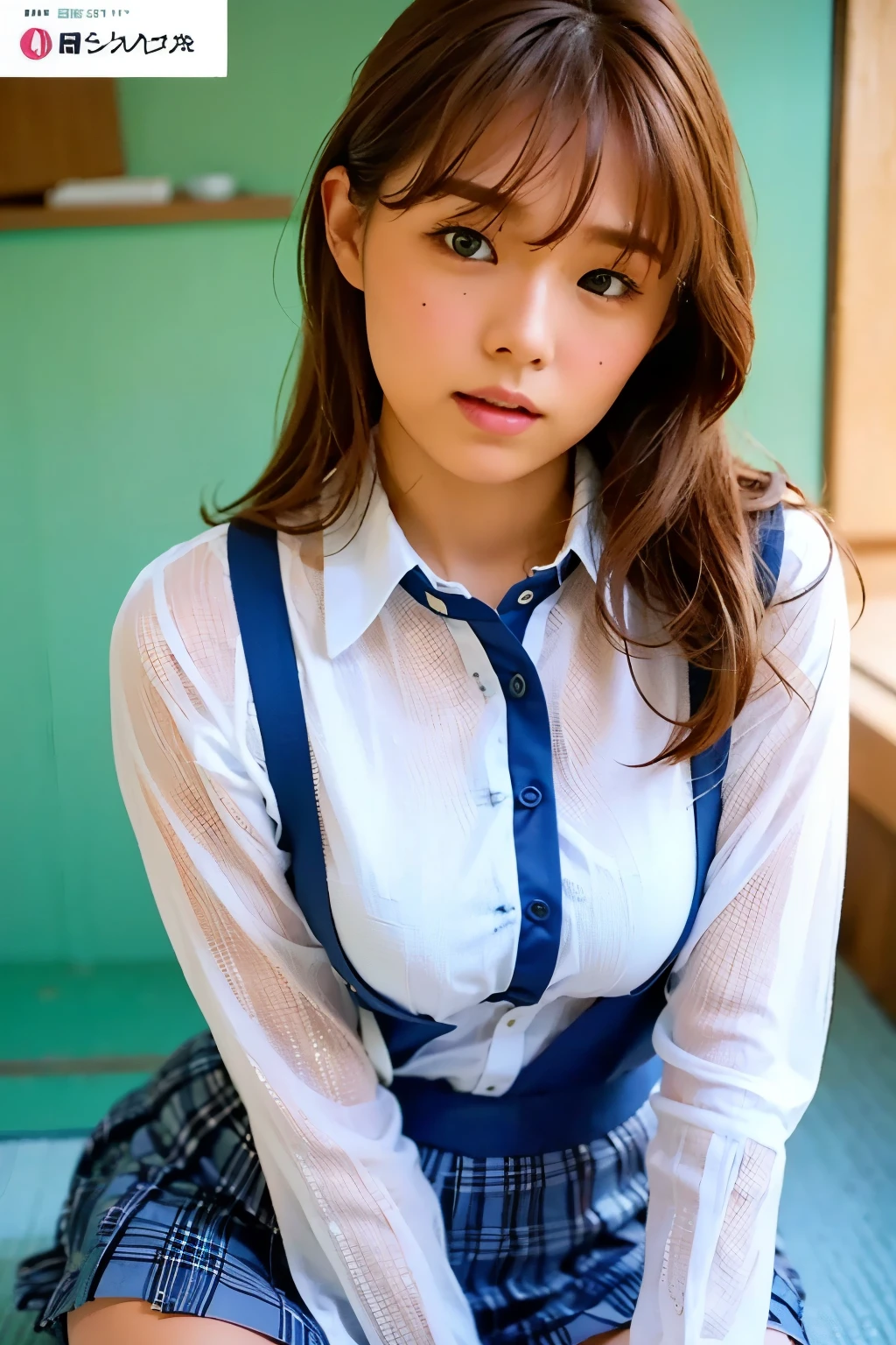 A woman in a uniform is posing for a photo, wearing Japanese School Uniform, Japanese School Uniform, Japanese High School Girl Uniform , Seifuku, Female student posing, Young Gravure Idol , the cutest girl , Kantai Collection Style , super real high school girl , young cute gravure idol , Schoolgirl outfit showing off, was wearing a school uniform