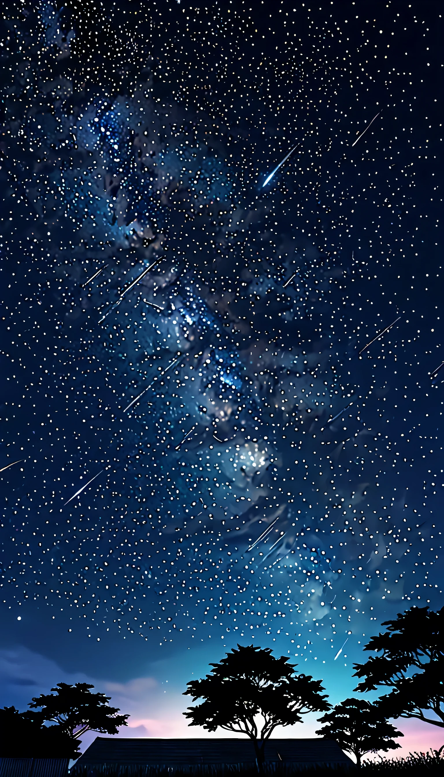 night、 starry sky 、Realistic、 Fantastic