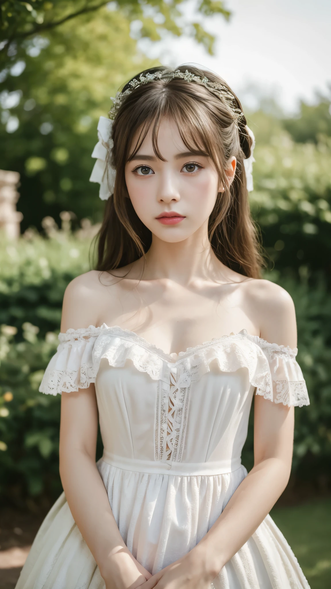 8k, masterpiece, best quality, textured skin, a classic country side girl from the year 1600s, tall, beautiful, wearing little clothing, beautiful eyes, detailed eyes, detailed face, perfect body