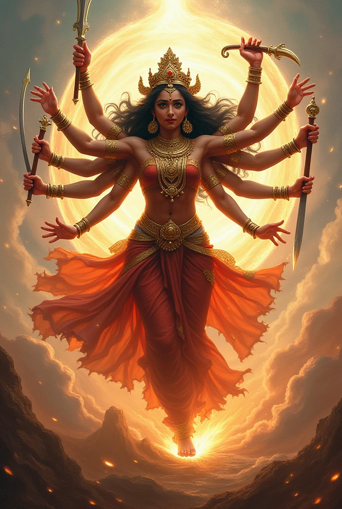 The concept of "Thousand Hands and Thousand Eyes" often refers to Avalokiteshvara, the Bodhisattva of Compassion in Mah Buddhism, who is sometimes depicted with many arms and eyes. This imagery symbolizes the ability to see and respond to the suffering of all beings. Each hand may hold different objects, including symbolic weapons or tools, representing the various means of helping others and protecting them from harm.