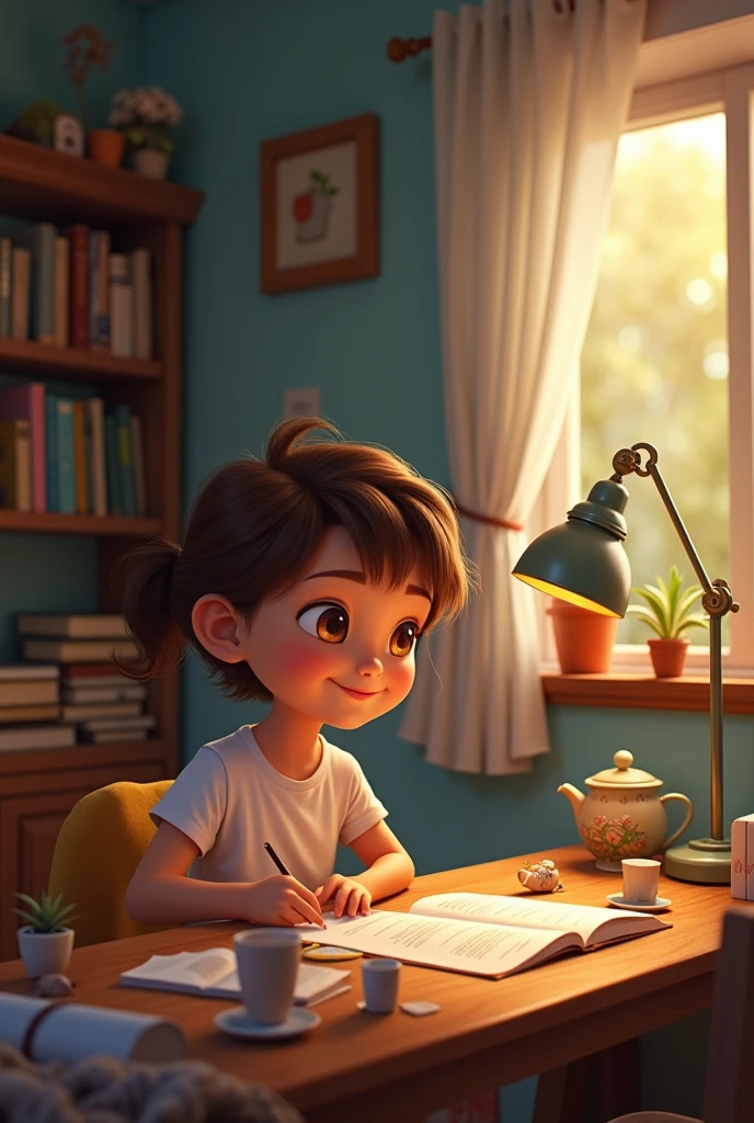 Girl dreams of being a teacher