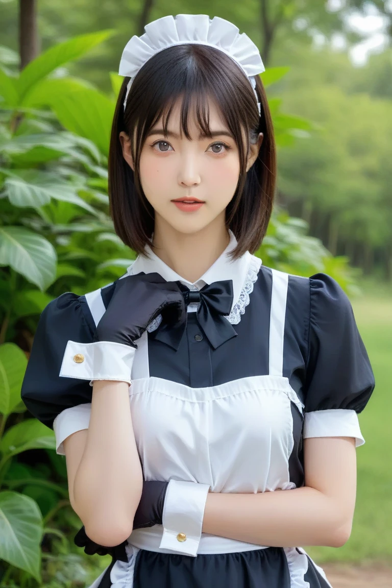 Maid clothesを着た女の子、16 years old、Maid clothes、mini skirt、 dress、own hugging feet,（master piece：1.3）、（clear pictures）、Raw photo、（highest quality、master piece：1.2）、realistic skin texture、（detailed background : 1.2)、