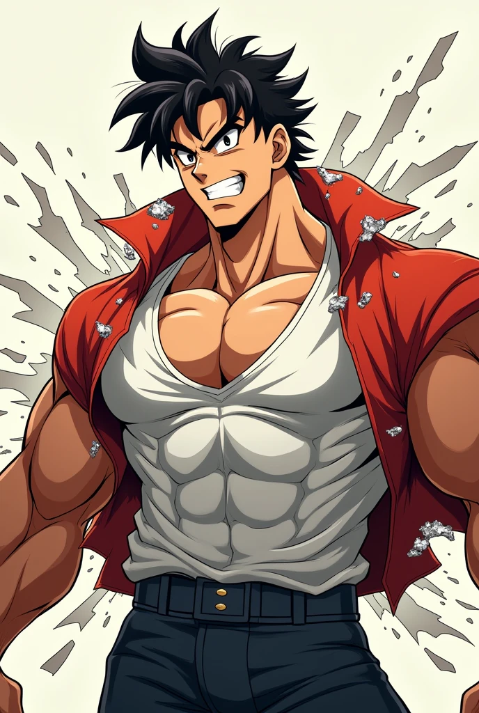 Anime character white version (Luffy gear 5),color theme black and red,gamer tag horixzonttv and size 1:1ratio